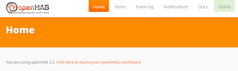 My.openHAB Account Menu