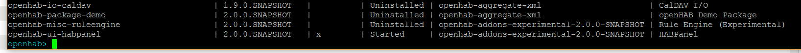 result of running feature:list