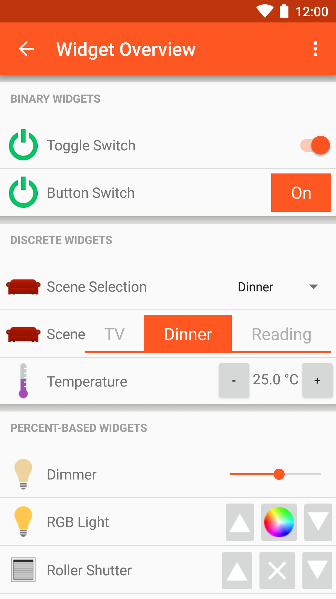 Demo Widget Overview